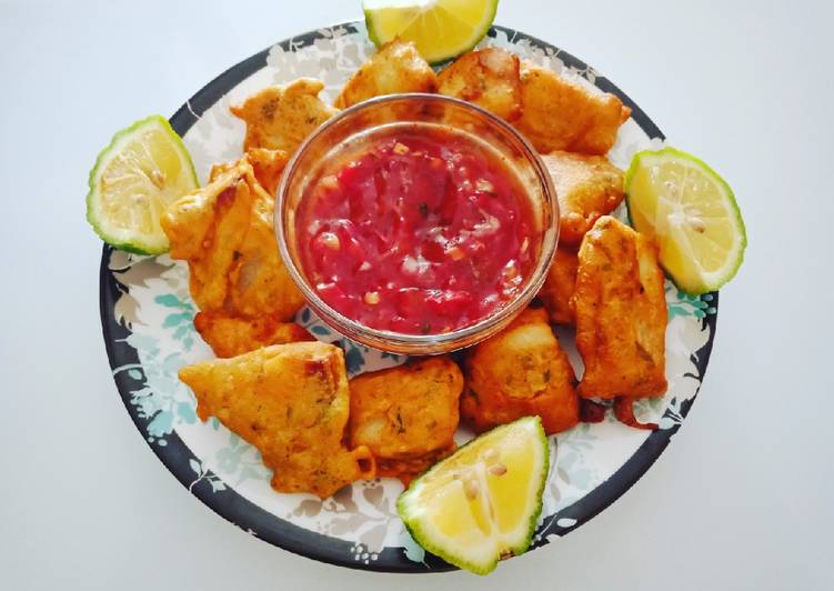Simple Way to Prepare Favorite Fish Bhajia with Kachumbari