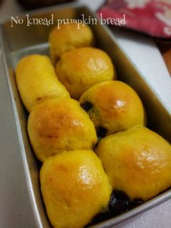 Foto resep No knead pumpkin bread and donuts