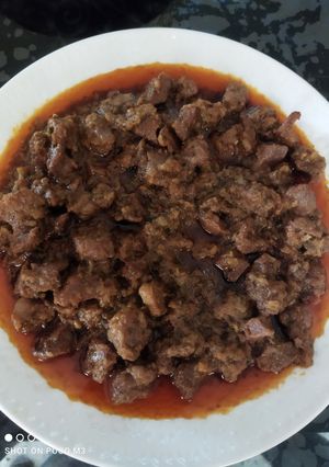 صورة لوصفة قطع من اللحم والكلوة مشرمل