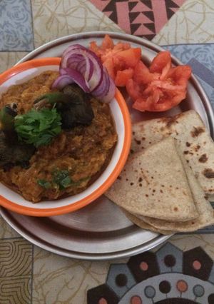 A picture of Brinjal (baingan) Bharta.