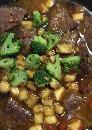 Foto resep Semur daging manis pedas