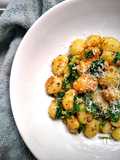 Gnocchi With Sausagemeat & Spinach In A Garlic Butter Sauce