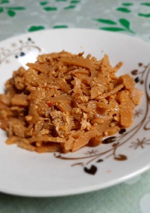 Foto resep Tumis rebung ayam pedas gurih