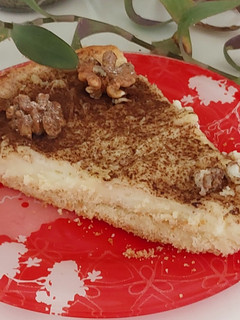 صورة لوصفة كيكة بالكريمة والجوز
