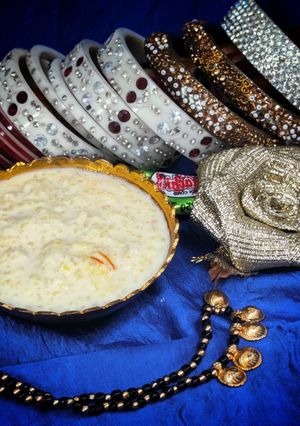 A picture of Rice rabri kheer.