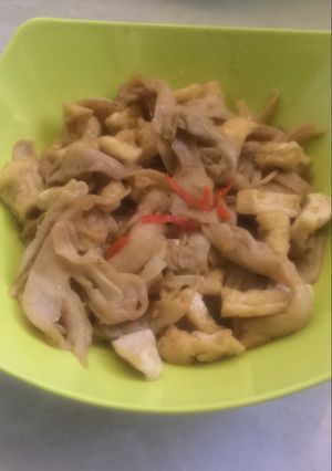 Foto resep Oseng-oseng jamur tiram dan tahu