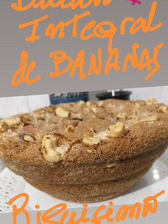 Una foto de Budín integral de bananas con azúcar light! I N C R E I B L E ❤