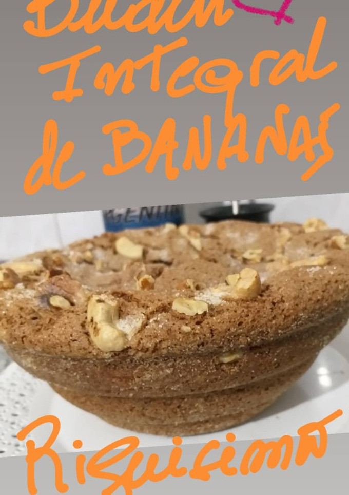 Una foto de Budín integral de bananas con azúcar light! I N C R E I B L E ❤