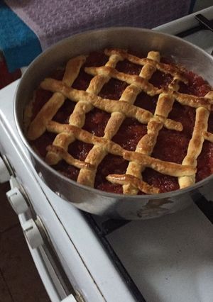 Una foto de Pastafrola de membrillo