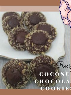 Foto resep Coconut chocolate cookies // KUE KERING COKLAT KELAPA