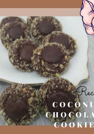 Foto resep Coconut chocolate cookies // KUE KERING COKLAT KELAPA