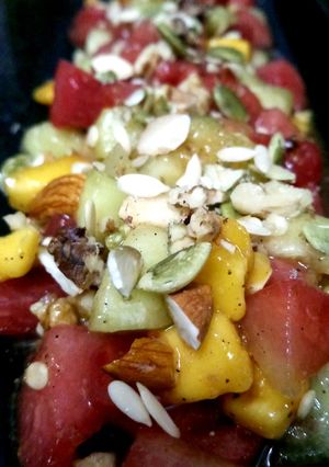 A picture of Nutty Melon Salad.
