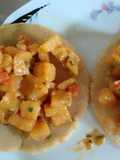 Gallo de picadillo de plátano con salchichón (carbonada)