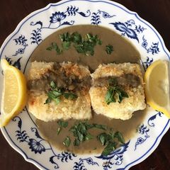 A picture of California Farm Alaska Cod in Mango Cream Sauce.