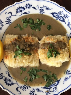 A picture of California Farm Alaska Cod in Mango Cream Sauce.
