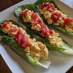 A picture of ChefMasterDad's Deviled Egg Salad Boats.