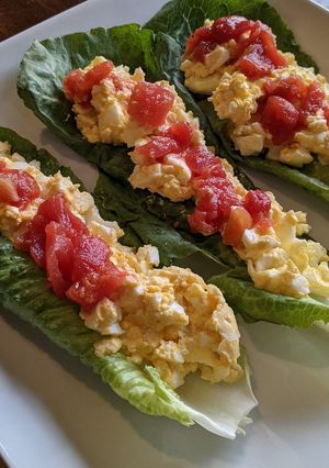 A picture of ChefMasterDad's Deviled Egg Salad Boats.