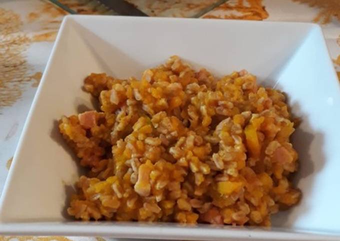 Farro zucca e pancetta