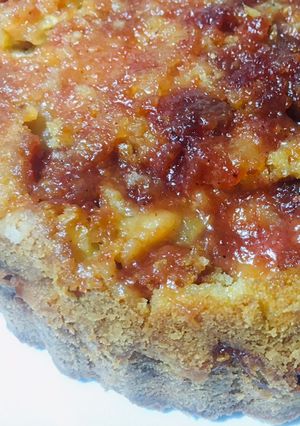 Una foto de 🥮TORTA🥮 DE AVENA ARROLLADA CON 🍎MANZANAS🍎 Y 🥭MEMBRILLO🥭