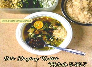 Foto resep 154. Soto Daging Kediri Irit Gas, (Metode 5-30-7)