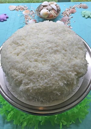 A picture of Sarah's Favorite Coconut Layer Cake.