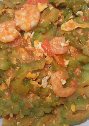 Foto resep Tumis pare udang + telur