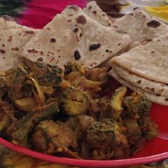 A picture of Masala karela bittergourd.