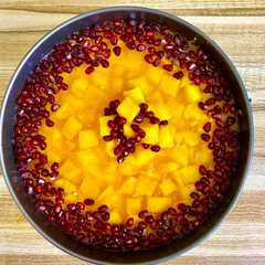 حلى مهلبيه بيضاء بالمانجو والرمان خرافي 🥭-レシピのメイン写真
