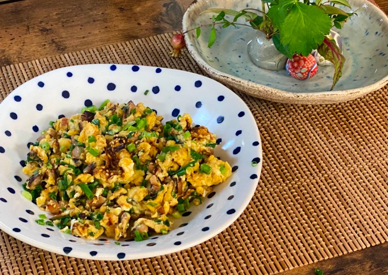 My mother’s Scrambled Egg with Roasted Pork