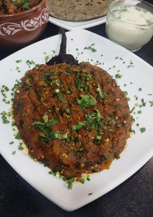 A picture of Baingan Bharta(Ringna No Olo Recipe).