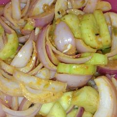 A picture of Cucumber onion pickle Salad.