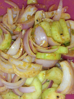 A picture of Cucumber onion pickle Salad.
