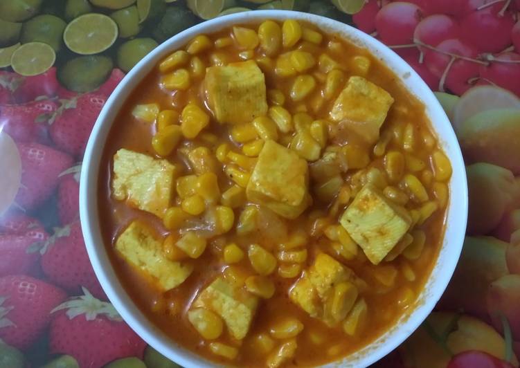 Recipe of Sweetcorn and Paneer Curry