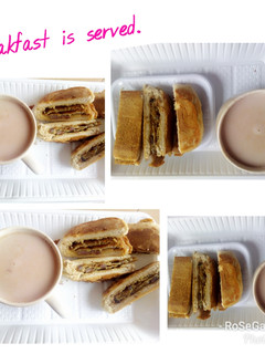 A picture of Toasted Bread and Tea.