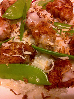 A picture of Crispy Chicken Nuggets in Coconut Cream Sauce.