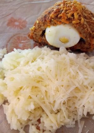 Una foto de Arrollado de molida de pollo y zanahoria
