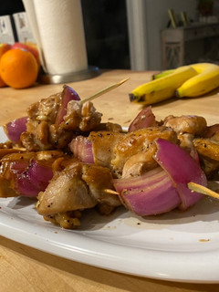 A picture of Yakitori chicken.