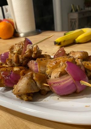 A picture of Yakitori chicken.