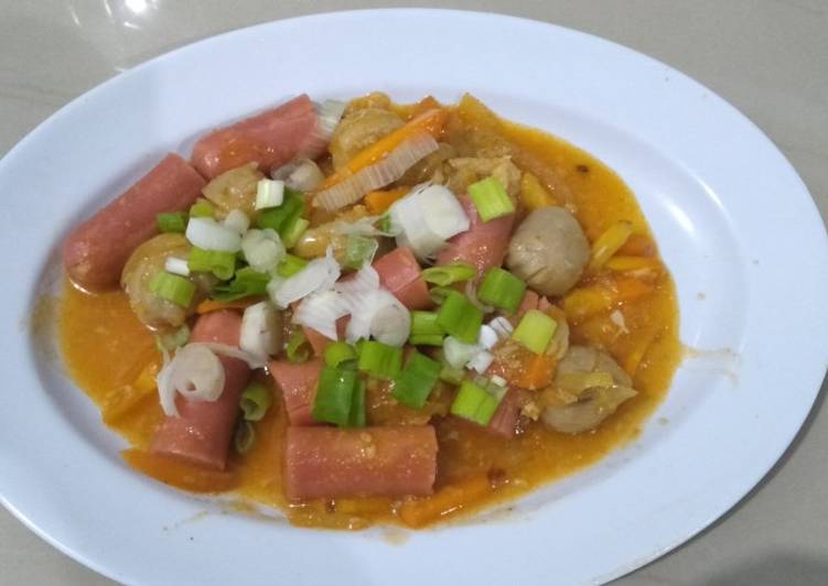 Easiest Way to Cook Yummy Sosis bakso asam manus pedas