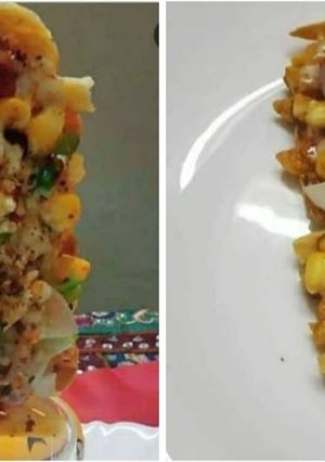 फ्रैंच फ्राइज पिज़्ज़ा ( french fries pizza recipe in HindI रेसिपी मुख्य फोटो