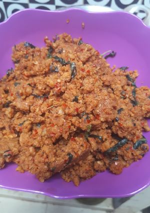 Foto resep Oncom pedas daun kemangi