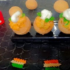 A picture of Tricolour mayonnaise pasta.