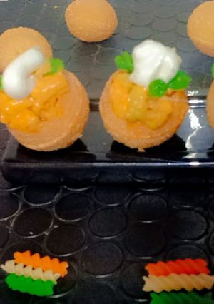 A picture of Tricolour mayonnaise pasta.