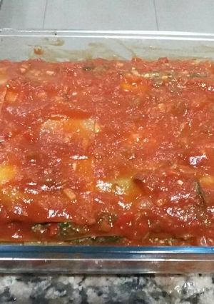 Una foto de Lasagna de espinaca y ricota