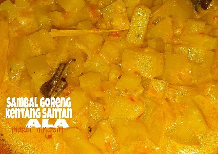 Langkah Mudah untuk Menyiapkan Sambal goreng kentang + santan yang Sempurna