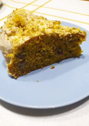 Φωτογραφία της συνταγής Αφράτο κέικ 🍰 καρότο 🥕 με σταφίδες και καρύδια 😉