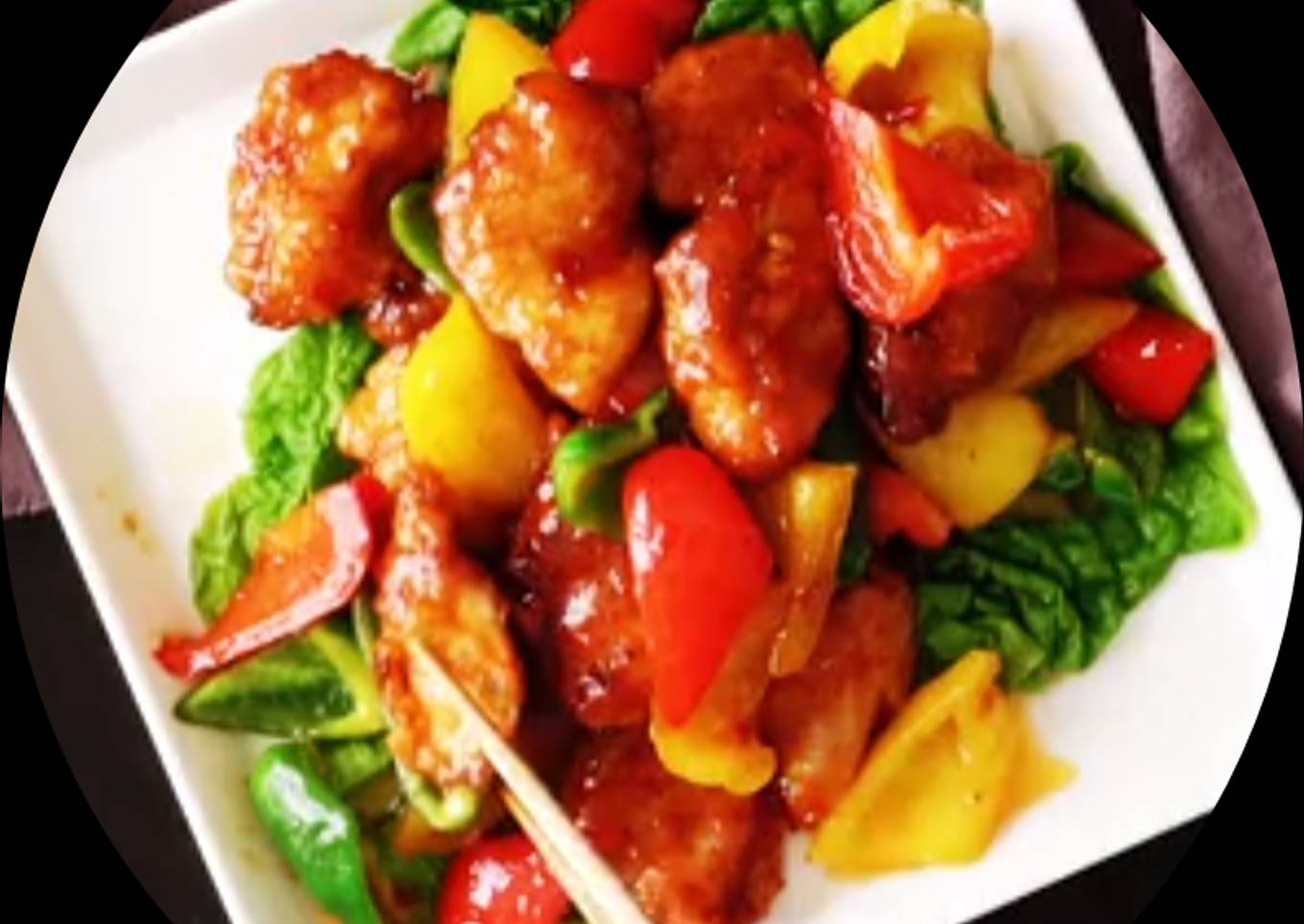 Ayam goreng paprika asam manis