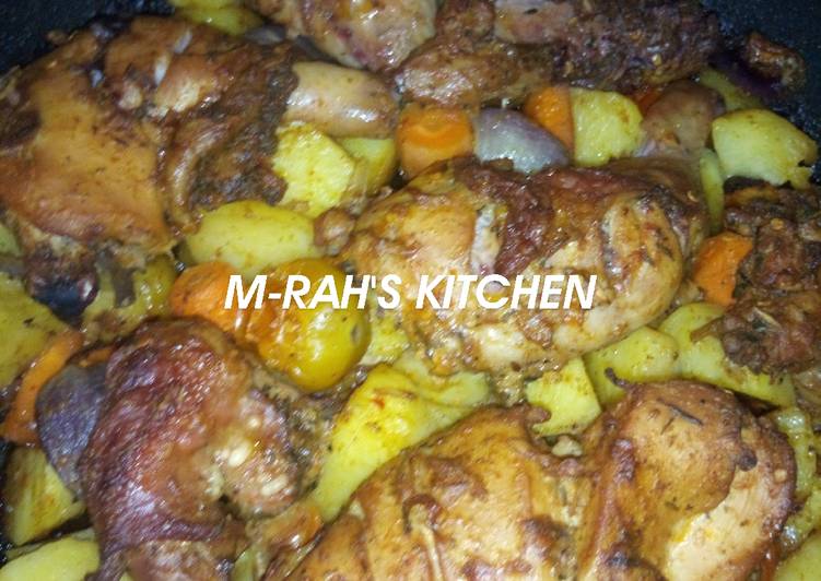 Recipe of Any-night-of-the-week Gasashiyar kaza da dankali