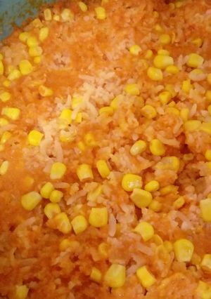 A picture of Mexican Red Rice with Vegetables.