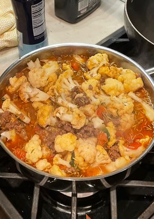 A picture of Minced meat cauliflower.
